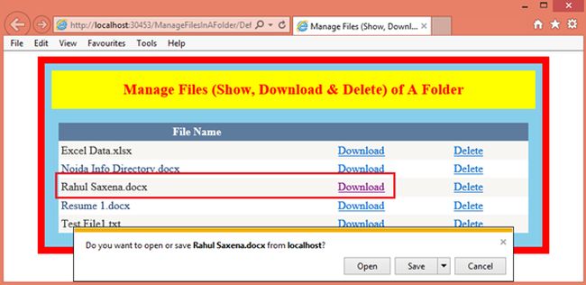 manage file of a folder